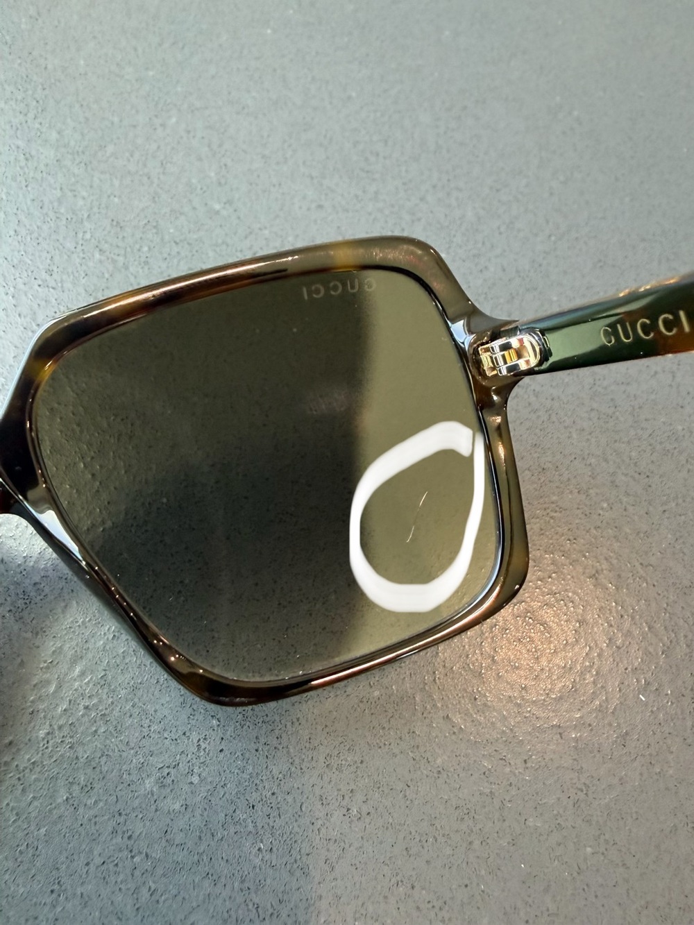 GUCCI GG0375S 002 Square Oversized Tortoise Shell Sunglasses Gradient Brown Lens - Picture 11 of 11